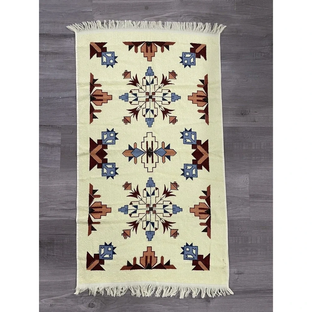 Vintage NWOT Southwest Design Yellow Cotton Bath Towel
